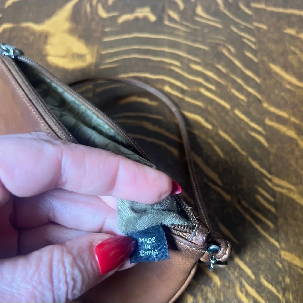 Coach Vintage SoHo Brown Leather Wristlet with Buckle Front